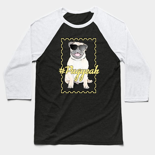 Pug Yeah Baseball T-Shirt by BoxcutDC